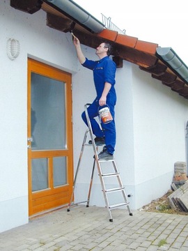 Алюминиевая лестница Krause Corda 4 ступени + платформа 000729