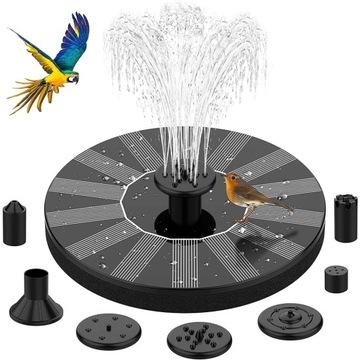 СОЛНЕЧНЫЙ САДОВЫЙ ФОНТАН 6 ЭФФЕКТОВ, ПЛАВАЮЩИХ В ПРУД НАСОС 190Л/Ч