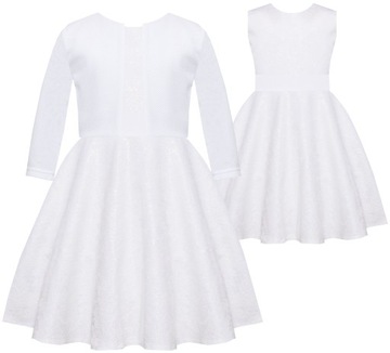 ELEGANCKA SUKIENKA Z BOLERKIEM UROCZYSTOŚCI KOMUNIA ŚLUB r 128 3787
