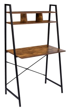 ШКОЛЬНЫЙ КОМПЬЮТЕРНЫЙ СТОЛ МЕТАЛЛ-ЛОФТ С ВИНТАЖНЫМИ ВЕРХНИМИ ПОЛКАМИ