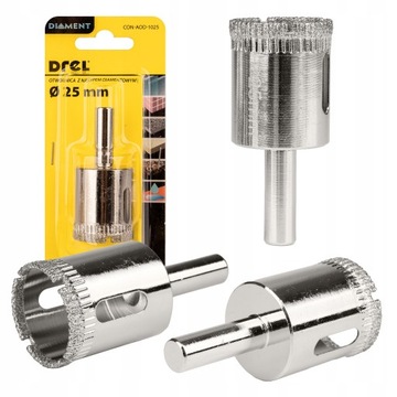 АЛМАЗНАЯ КОРОНОЧНАЯ ПИЛА КРУЖЕВО ДЛЯ КЕРАМИЧЕСКОЙ ПЛИТКИ ГЛАЗУРЬ СТЕКЛО 25 мм