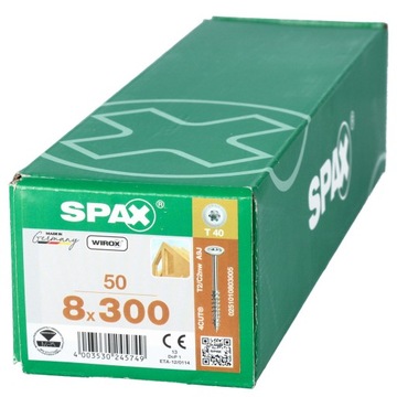 Wkręty konstrukcyjne SPAX 8x300 ciesielskie 10szt