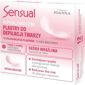 JOANNA Sensual plastry z woskiem do depilacji twarzy hipoalergiczne