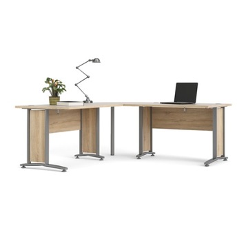 BIURKO NAROŻNE z regulacją wysokości dąb sonoma 75 cm x 230 cm PRIMA