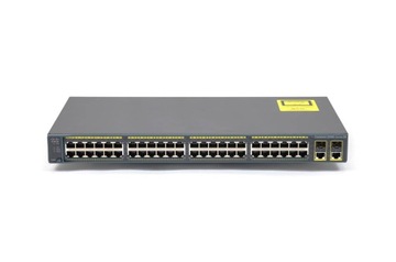 WS-C2960-48TC-S 48xFE 10/100 RJ45 2x1G Combo RJ45/SFP LAN Lite L2 1U Cisco