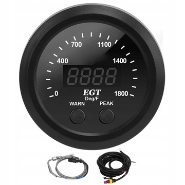 WSKAŹNIK TEMPERATURY SPALIN ZEGAR 52MM EGT