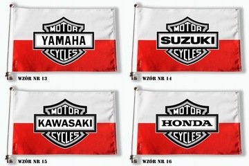 ФЛАГ МОТОЦИКЛА на полюсе Польша 19 х 35см