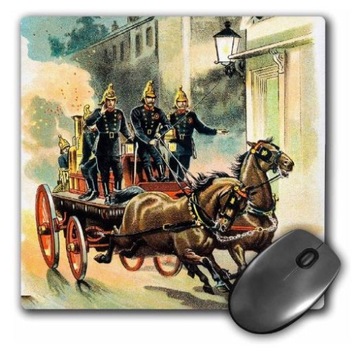 Podkładka pod Mysz Vintage Konie Straż pożarna