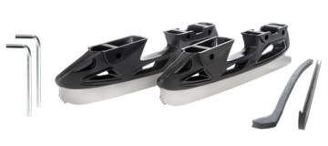 Фигурные коньки 2в1 регулируемые RAVEN Pulse черный/голубой 40-43