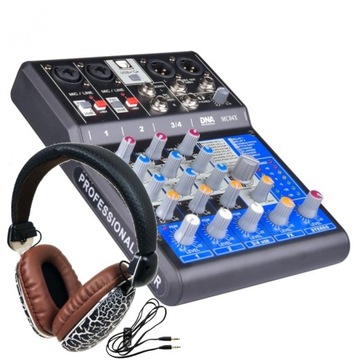 Mikser Audio DNA MC04X 4-kanałowy + Słuchawki