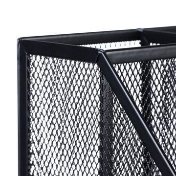 Большой, вместительный настольный органайзер из черной металлической сетки, 8 отделений.