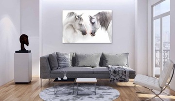 Картина на холсте 120х80 Картины на стену Две лошади