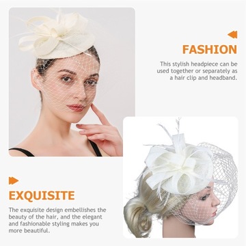 Kapelusze z fascynatorem na imprezę przy herbacie, damskie, damskie