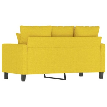 Sofa 2-osobowa, jasnożółta, 120 cm, tapicerowana tkaniną Lumarko!