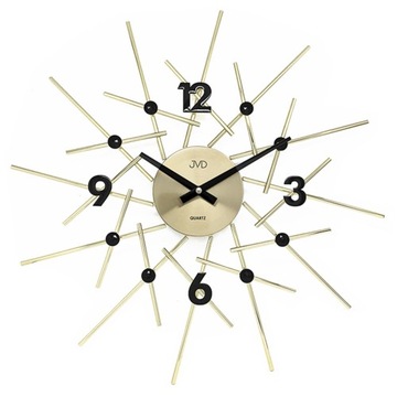 Zegar ścienny JVD HT102.2 metalowy 49cm złoty