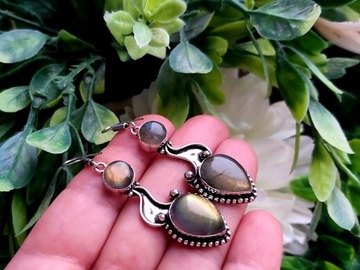 Kolczyki _ Labradoryt _ Indie _ handmade _ 12