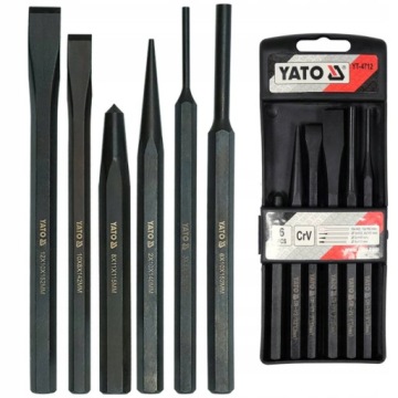 НАБОР YATO ИЗ 6 ПУАНСОВ И ПУАНСОНОВ ДЛЯ РАБОТЫ ПО МЕТАЛЛУ YT-4712