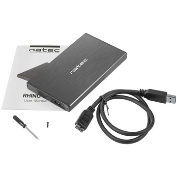 ВНЕШНИЙ КОРПУС ДЛЯ HDD/SSD NATEC RHINO GO SATA3 2.5 USB3.0 UASP LED