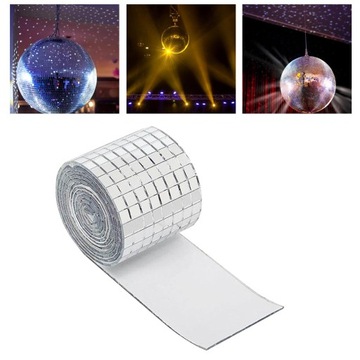 Квадратная стеклянная мозаика Зеркало 100см 10м