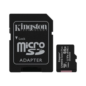 KINGSTON micro SD XC 64 ГБ UHS-I SDCS2 CANVAS PLUS