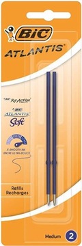 BIC ATLANTIS SOFT WKŁADY DO DŁUGOPISU ATLANTIS SOFT NIEBIESKIE 2 SZTUKI