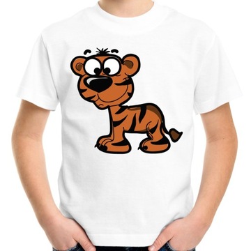Koszulka dziecięca z tygrysem t-shirt tygrys na prezent dla dziecka 128