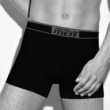 6 X GATTA BOXER МУЖСКИЕ БОКСЕРНЫЕ ШОРТЫ ХЛОПОК СЕРЫЙ ЧЕРНЫЙ M