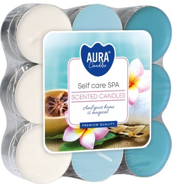 ŚWIECE ZAPACHOWE TEALIGHTY Podgrzewacze zapachowe 4H 6SZT. SELF CARE SPA
