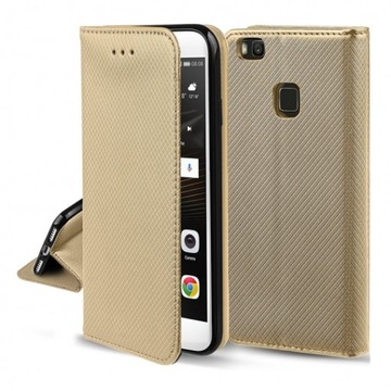 Etui do MOTOROLA MOTO G9 Play / G9 / E7 Plus SMART BOOK CASE ZŁOTY + SZKŁO