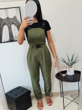 Spodnie ogrodniczki na szelki militarne rozmiar 36 S