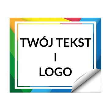 Naklejki reklamowe wodoodporne błysk 4x8cm 100szt