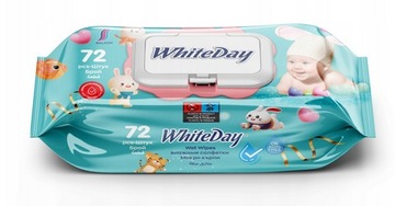 Chusteczki nawilżane z klipsem WhiteDay Rabbit 72 sztuki