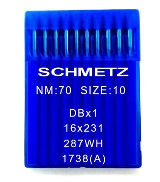 Igły SCHMETZ 16x231 grubość 70 R ostre Jack Juki