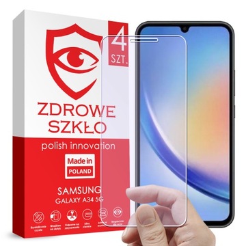 4x SZKŁO HYBRYDOWE DO SAMSUNG GALAXY A34 5G