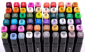 МАРКЕРЫ АЛКОГОЛЬНЫЕ ДВУСТОРОННИЕ PRO 60 шт + ПАКЕТ