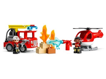 LEGO Duplo 10970 - Пожарная часть и вертолет 2+ | Мешок для подарков