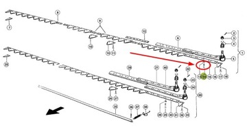 626406.1 Винт крепления головки кустореза M6 x 25