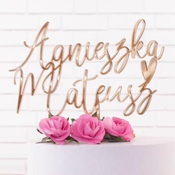 СВАДЕБНЫЙ ТОПЕР СВАДЕБНОЕ ИМЯ ИМЯ УКРАШЕНИЕ ТОРТА ЗОЛОТО ПЕРСОНАЛИЗИРОВАНО