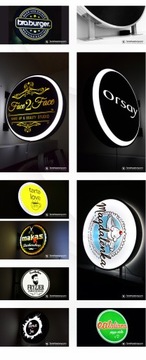 Рекламный светодиодный короб круглый, 2-сторонний, 75 см