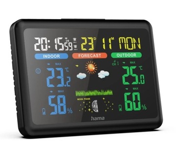 ЦВЕТНАЯ ПОГОДНАЯ СТАНЦИЯ + ДАТЧИК термогигрометра HAMA