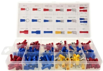 KONEKTORY ELEKTRYCZNE KOŃCÓWKI ZACISKOWE 250 SZTUK