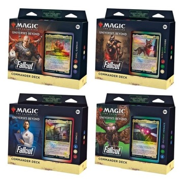 4 в 1 Fallout ALL Commander Decks, карты Magic the Gathering для MtG