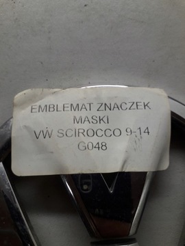 VW SCIROCCO ZNAK ZNAKY KAPOTY