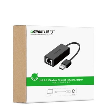 ВНЕШНЯЯ СЕТЕВАЯ КАРТА UGREEN RJ45 — USB 2.0, 100 Мбит/с, LAN ETHERNET