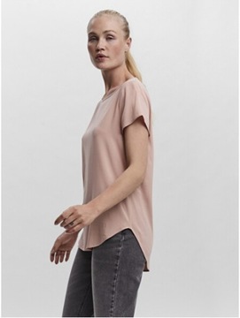 VERO MODA T-SHIRT DAMSKI WISKOZA RÓŻOWY 34 XS 1ZIF