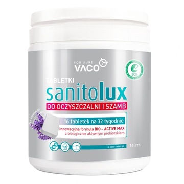 VACO Sanitolux - Bioaktywator do oczyszczalni i szamb tabletki 16 tab