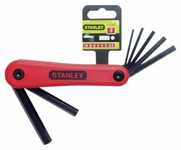 ZESTAW KLUCZY IMBUSOWYCH SCYZORYK SKŁADANY 1,5-6 MM 7 ELEMENTÓW STANLEY