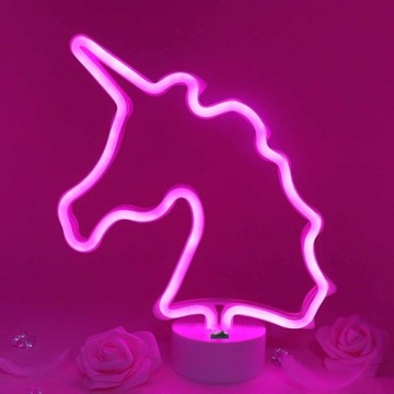 3D LED NEON UNICORN Ночник Единорог USB