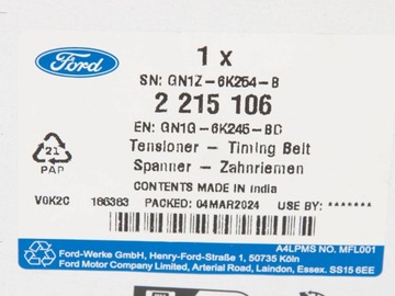 Focus 18-1,5 Dragon Dragon Timing Retensioner Retensioner