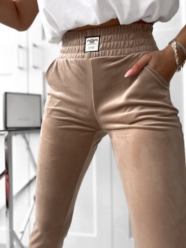 Велюровые спортивные штаны велюровые спортивные костюмы с широкой талией EH390 Хизер S/M